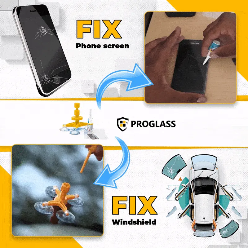 PROGLASS®️ PENTRU STICLĂ FĂRĂ FISURI, LOVITURI & RESTURI