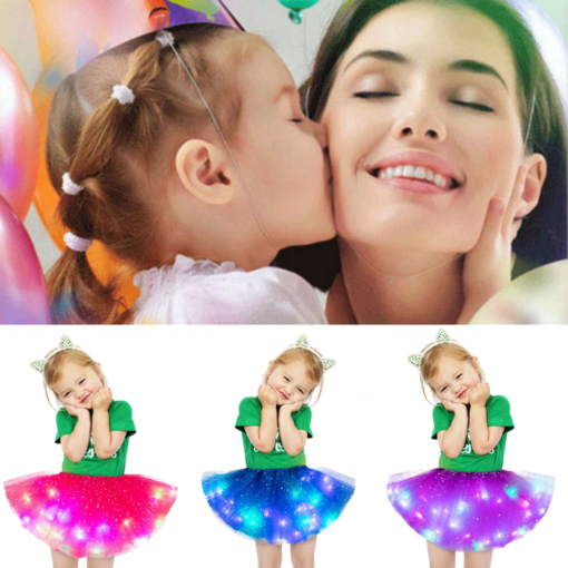 Fusta tutu cu lumini LED multicolore - imagine 7