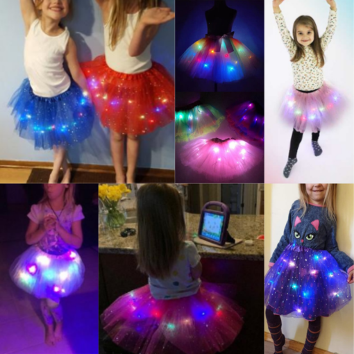 Fusta tutu cu lumini LED multicolore - imagine 8