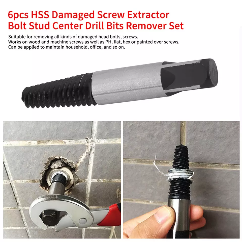 FIXOMA® Extractor de șurub - Set de instrumente de îndepărtare a șuruburilor deteriorate - imagine 3