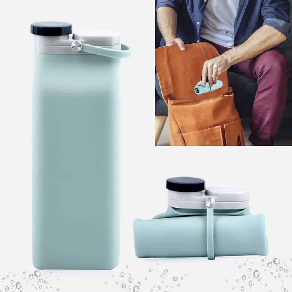 Sticlă pliabilă din silicon pentru apă 600ml - BAGADORA®