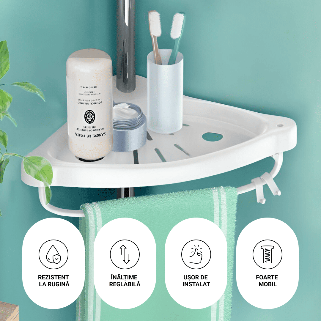 RACKBATH – raft de duș care elimină dezordinea și menține dușul organizat (fără găurire, potrivit pentru orice baie) - imagine 5