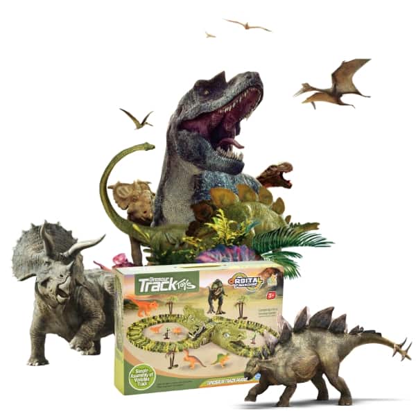 Pistă de curse cu 140 de piese Dinozaurul Magic - imagine 6