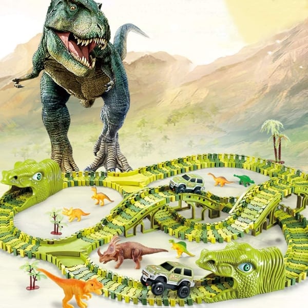 Pistă de curse cu 140 de piese Dinozaurul Magic - imagine 5
