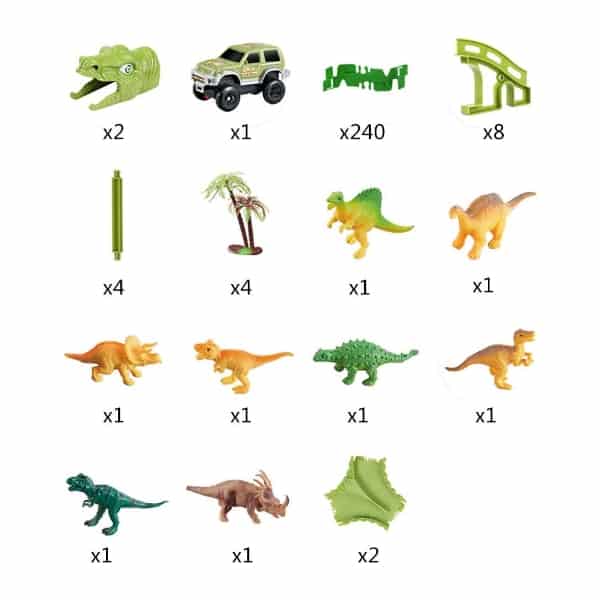 Pistă de curse cu 140 de piese Dinozaurul Magic - imagine 7