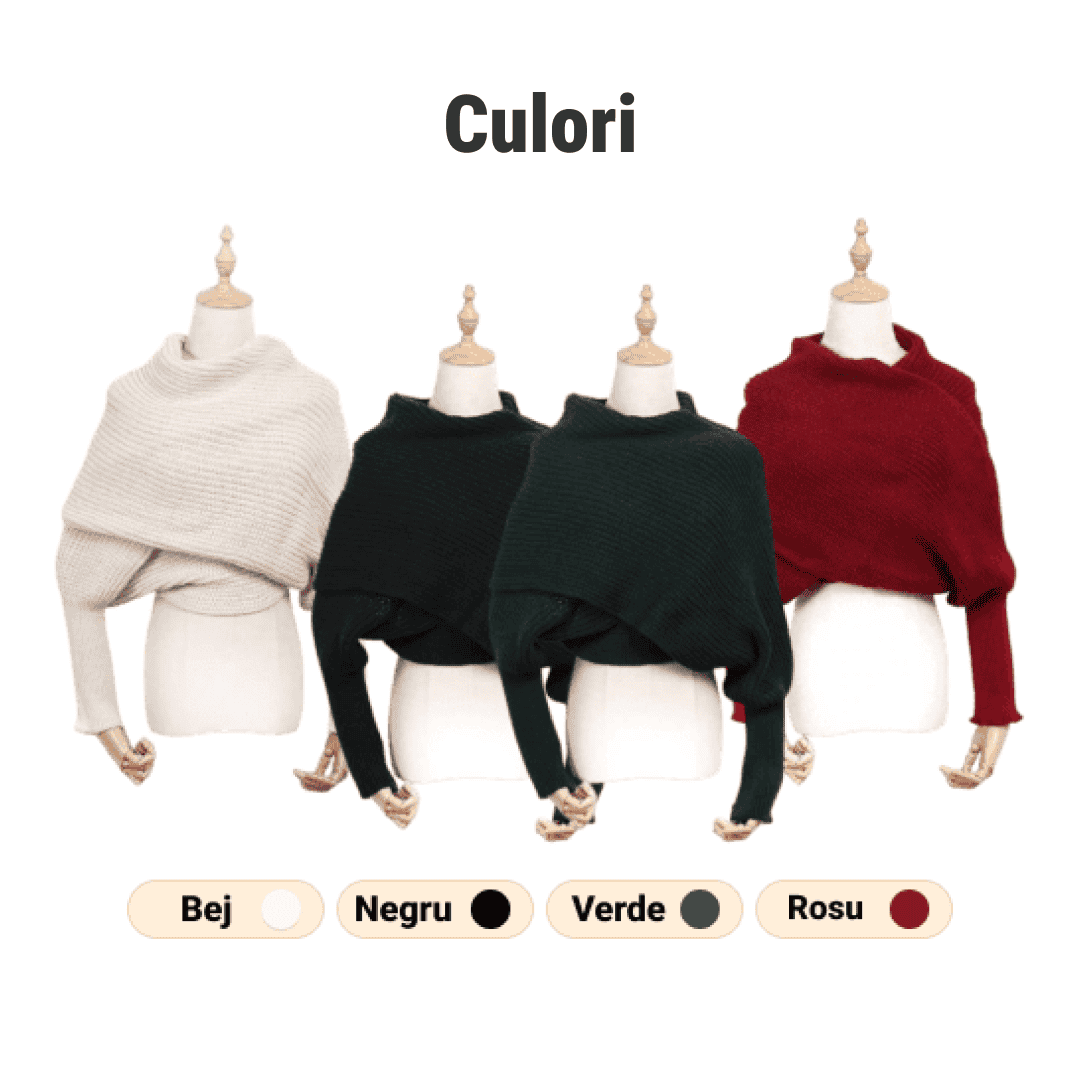 CozyWrap™ – Eșarfa 2-în-1 care se transformă într-un pulover - imagine 2