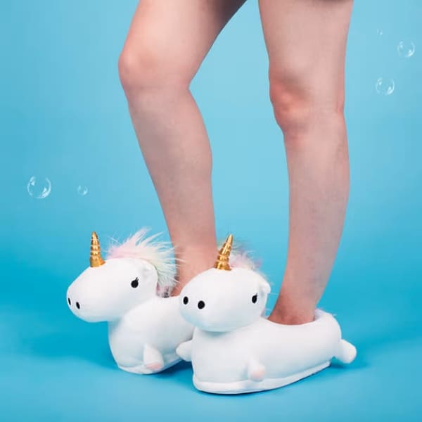 Papuci De Casă Cu Unicorni Și LED - imagine 4