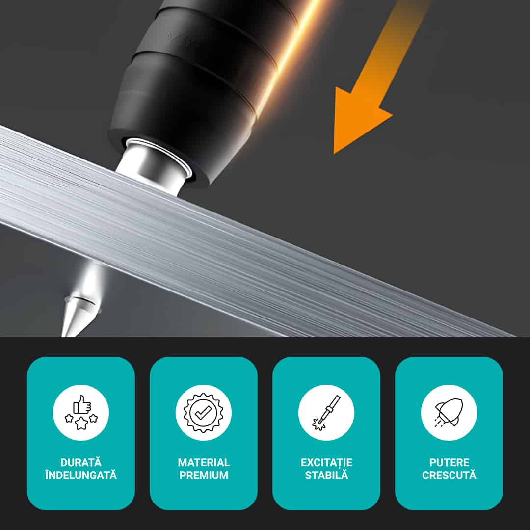 RHINOFIX Rivetslammer PRO – unealtă de batere cu arc pentru beton și oțel + GRATUIT cutie și 50 de cuie - imagine 4