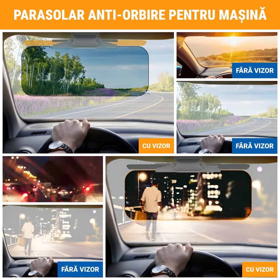 VISORSHIELD™ VIZOR ANTI-ORBIRE PENTRU MAȘINĂ ÎMPOTRIVA RAZELOR UV ȘI A SOARELUI - imagine 2