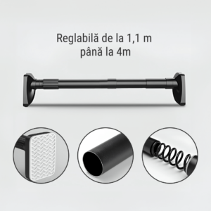 Alternative view of POWERPOLE – bară telescopică universală fără găurire pentru agățare și depozitare (110–400 cm)