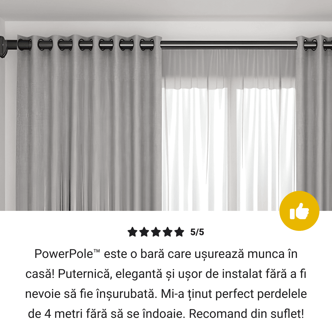 POWERPOLE – bară telescopică universală fără găurire pentru agățare și depozitare (110–400 cm) - imagine 8