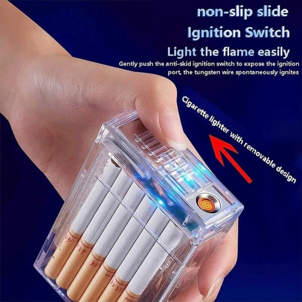TABACHERĂ CU BRICHETĂ ELECTRICĂ LIGHTERCASE™ - imagine 4