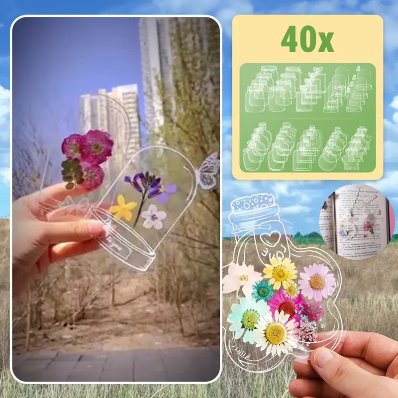 SEMNE DE CARTE CU FLORI USCATE – 80 BUC. FLOWERMARKS™ 1+1 GRATIS!