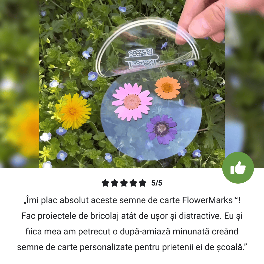 SEMNE DE CARTE CU FLORI USCATE – 80 BUC. FLOWERMARKS™ 1+1 GRATIS! - imagine 6