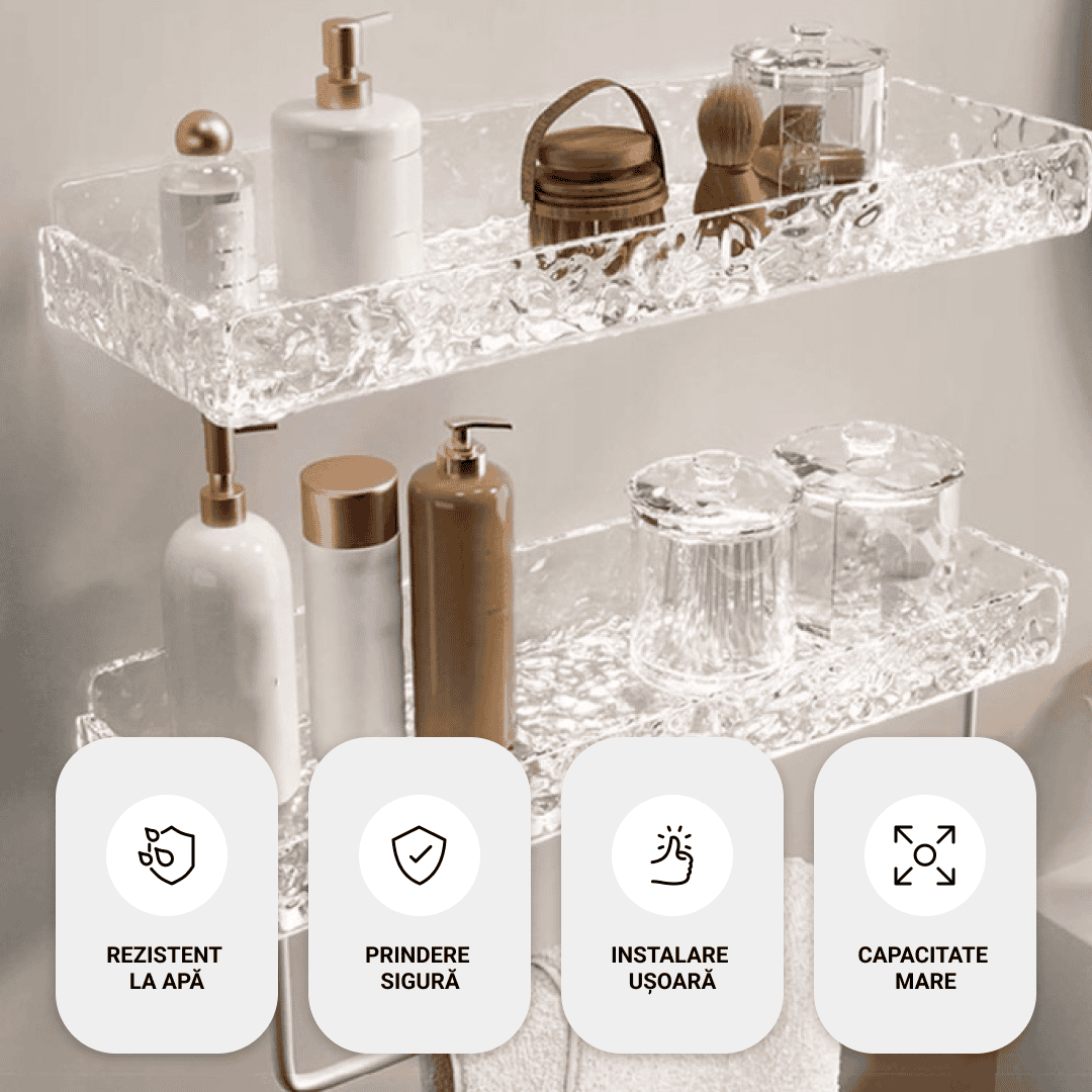 LotionRack™ este un raft pentru baie care poate fi atașat fără găurire - imagine 6