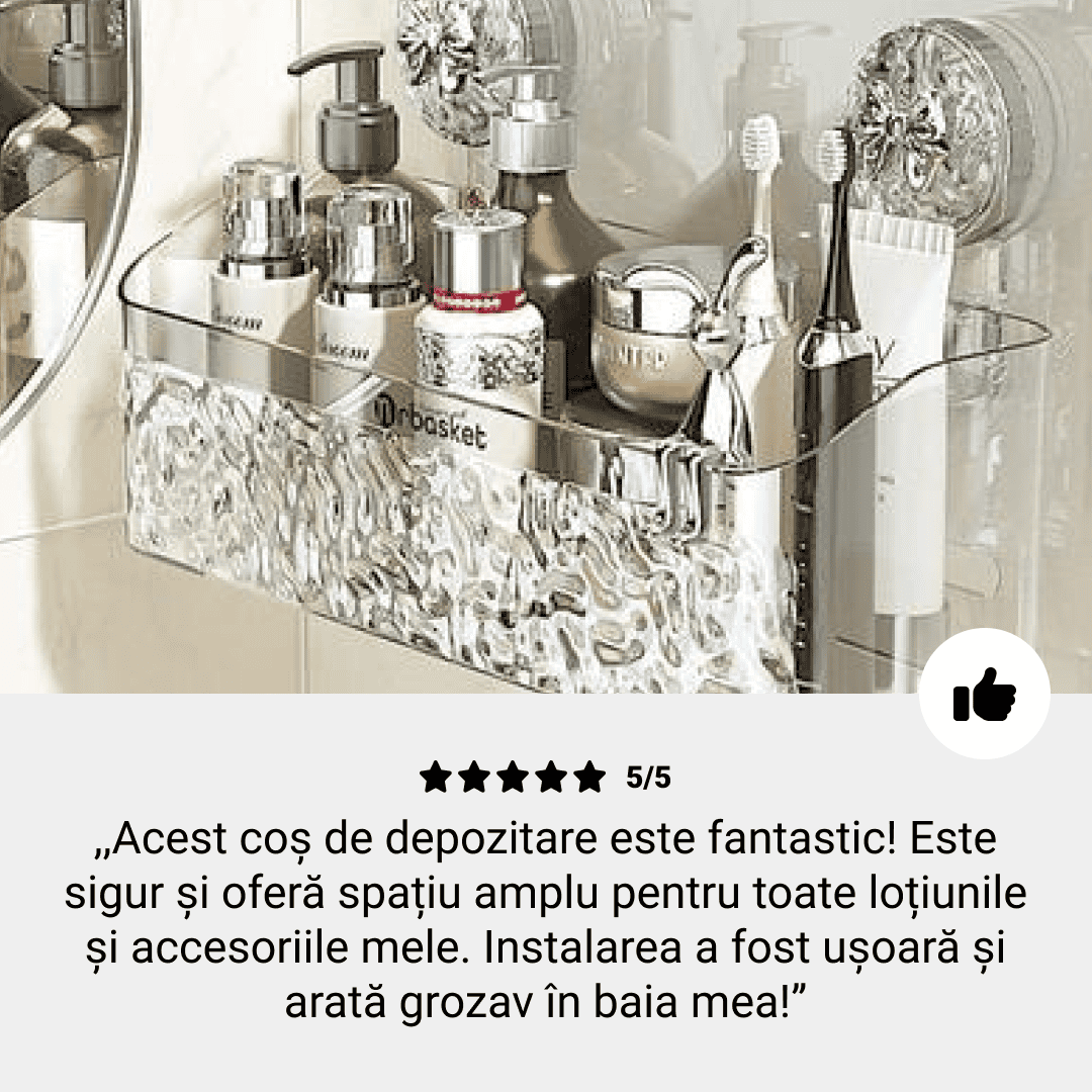 LotionRack™ este un raft pentru baie care poate fi atașat fără găurire - imagine 7