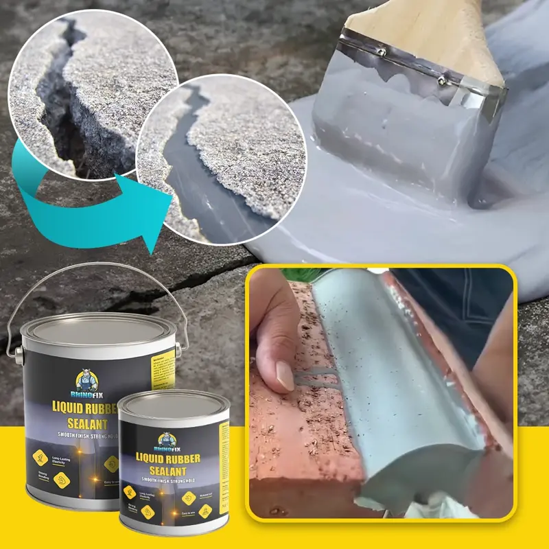 RHINOFIX GroutFlex – Sigilant din cauciuc lichid pentru crăpături, scurgeri și impermeabilizare (disponibil în diferite dimensiuni)
