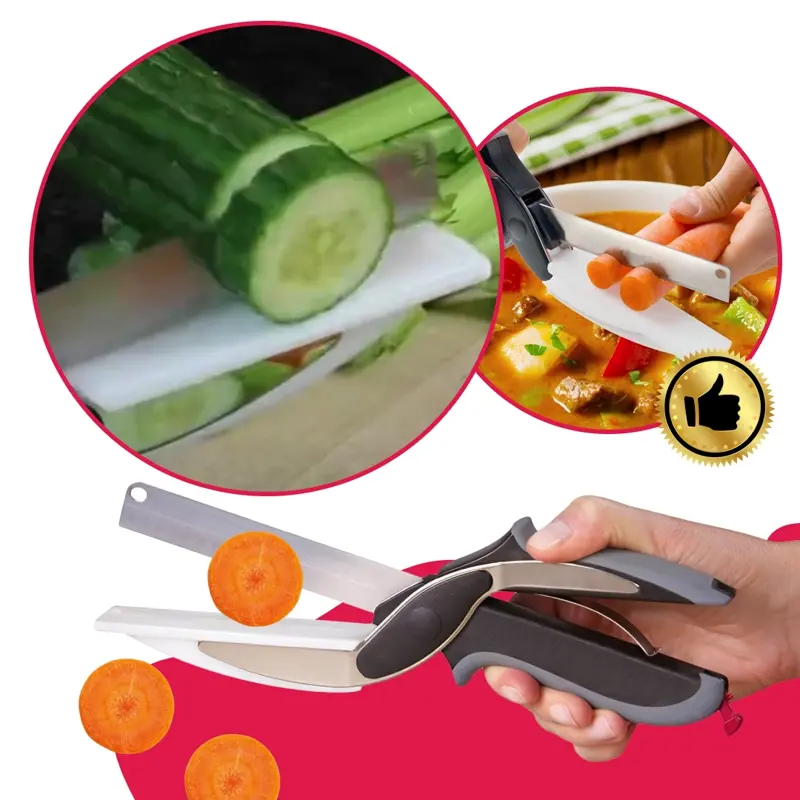 SnapSlice – Foarfecă de Bucătărie cu Tocător