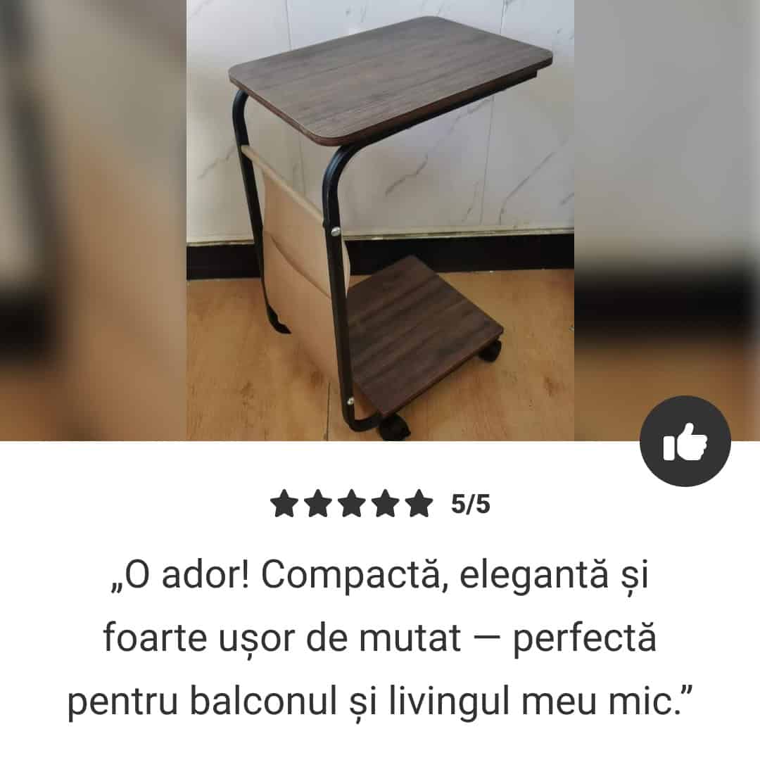 UrbanNest™ - Măsuță Laterală Mobilă - imagine 6