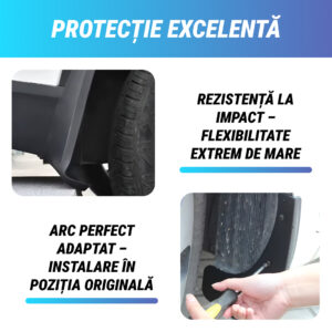 Alternative view of RuggedGuard™ - Parafango din cauciuc moale pentru vehicule - Kit universal 4 piese pentru mașini și SUV-uri