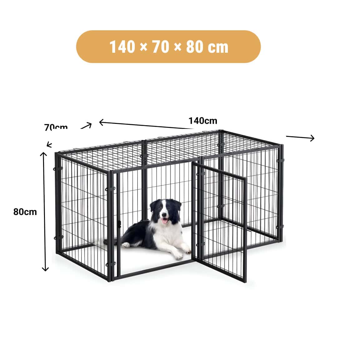 Pawz™ - Țarc pliabil multifuncțional pentru câini cu ușă și acoperiș detașabil - imagine 5