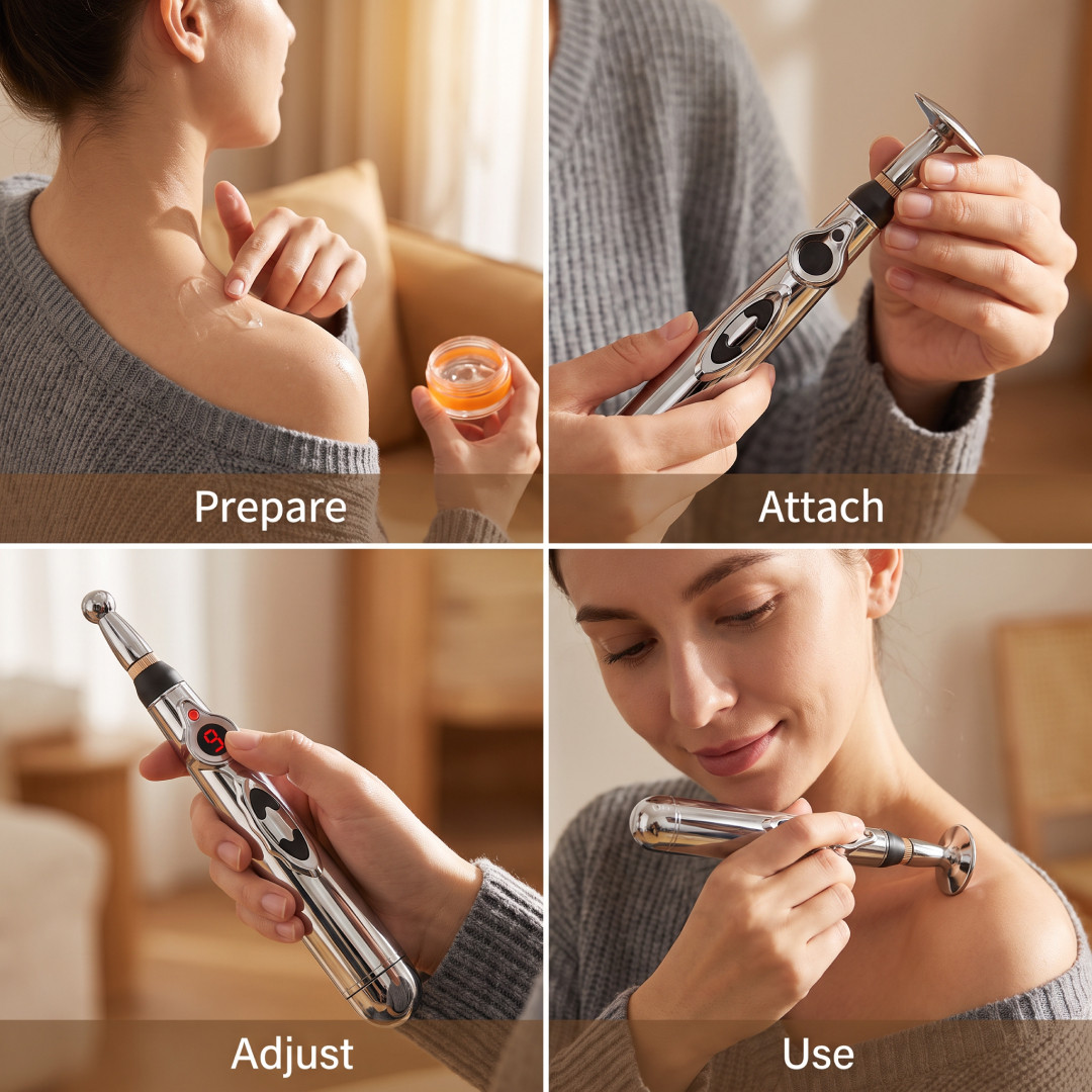 MassagePen™ – Stilou Electronic de Masaj pentru Acupunctură 3-în-1 - imagine 5